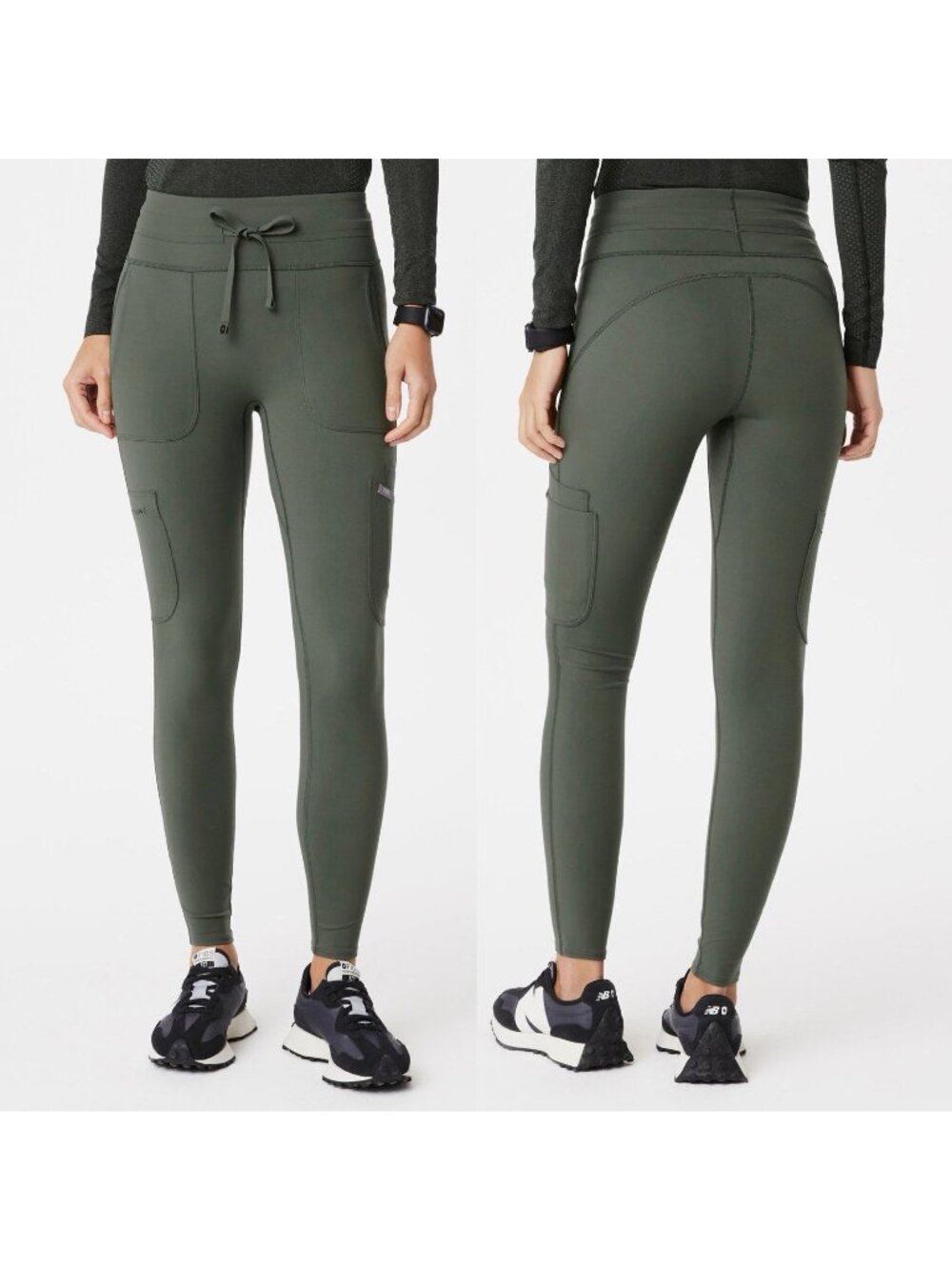 Figs Moss Green Seville High-Rise Scrub Leggings Women’s Size Medium